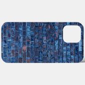 ブルーのむき出しレンガ クール Case-Mate iPhoneケース (裏面 (横))