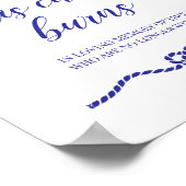 ブルーのろうそくが灯る海事結婚記念碑 ポスター (角)