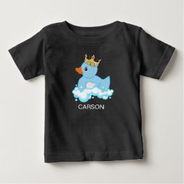 ブルーのアヒル ビビットプリント オーダーメイド ベビーTシャツ