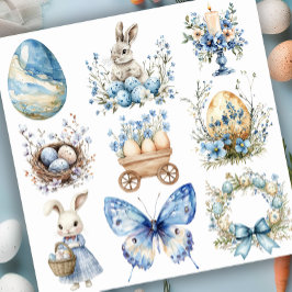 ブルーのイースターセット2 シール