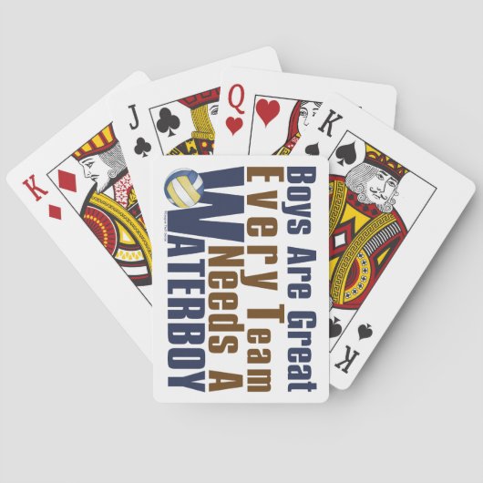 ブルーのウォーター・ボーイ・ボリボール トランプ (裏面)