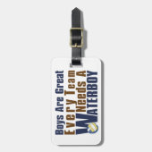 ブルーのウォーター・ボーイ・ボリボール ラゲッジタグ (正面縦)