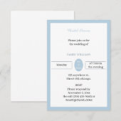 ブルーのカスタマイズされたブライズシャワー 招待状 (正面/裏面)