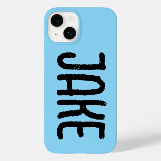 ブルーのカスタム名入りのiPhoneケース Case-Mate iPhoneケース (裏面)