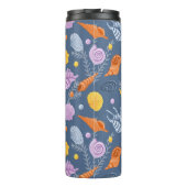 ブルーのカラフルな貝殻とアルガーズ タンブラー (裏面)