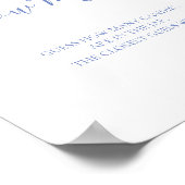 ブルーのカリグラフィー キッスがいくつ？ポスター ポスター (角)