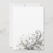 ブルーのキンセアニェラの女の子 招待状 (裏面)