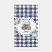 ブルーのギンガムオフザマーケットの花のプリンセスシャワー (正面)