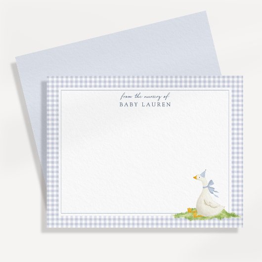 ブルーのギンガム シリー ゴース ぬいぐるみ ノート カード