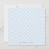 ブルーのクリスマスベイビーシャワーの招待状 招待状 (裏面)