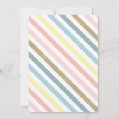 ブルーのグミベア キャンディー寿司 ガール バースデー 招待状 (裏面)