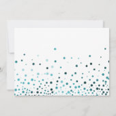 ブルーのグリッター　あなたは私のブライズメイドになってくれますか？の招待状 招待状 (裏面)