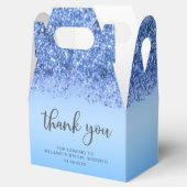 ブルーのグリッター スパークル サンクス フェイバーボックス (オープン)