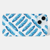 ブルーのサーフボード柄 Case-Mate iPhoneケース (裏面 (横))