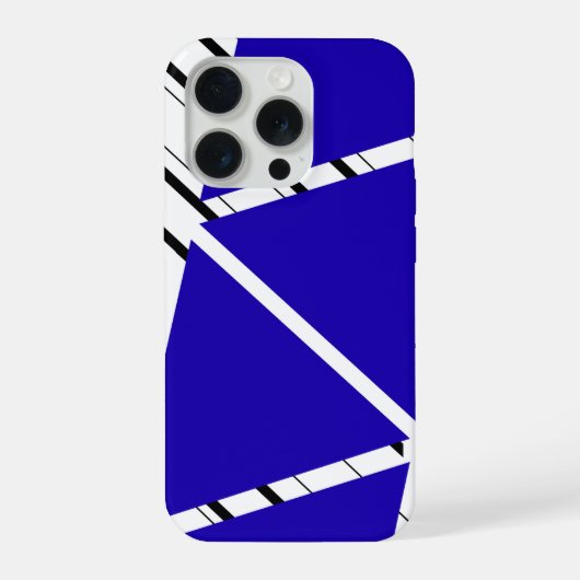 ブルーのジグザグパターンiPhoneケース iPhoneケース (裏面)