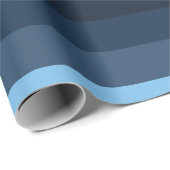 ブルーのストライプ包装紙 ラッピングペーパー (ロールコーナー)