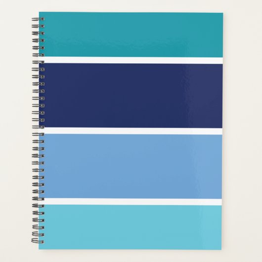 ブルーのストライプ プランナー手帳 (正面)