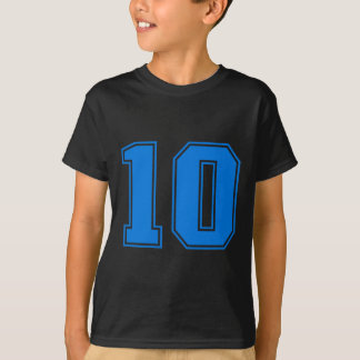 ブルーのスポーツチーム ユニフォームナンバー#10 プレミアム トリブレンドTシャツ Tシャツ