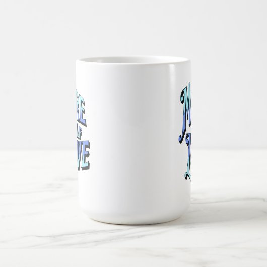 ブルーのセルフラブマグをもっと楽しむ コーヒーマグカップ (中央)