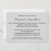 ブルーのタッセルは大変な価値がある 大学卒業式 招待状 (裏面)