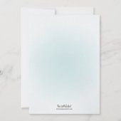 ブルーのタンデムバイクのSave The Dateのお知らせ セーブザデート (裏面)