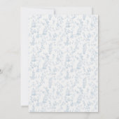 ブルーのダマスクとゴールドのウェディングシャワー招待状 招待状 (裏面)