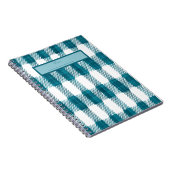 ブルーのチェック柄ノートブック ノートブック (右側)