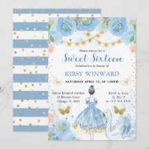 ブルーのチュードレス ブラネット ヘア バレリーナ スイート 16