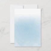 ブルーのテディベアのベビーシャワーの詳細 招待状 (裏面)