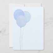 ブルーのテディ　ベアリィウェイト　男の子ベイビーシャワー 招待状 (裏面)