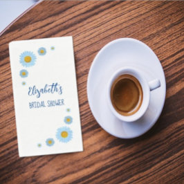 ブルーのデイジー フラワーのブライダルシャワー