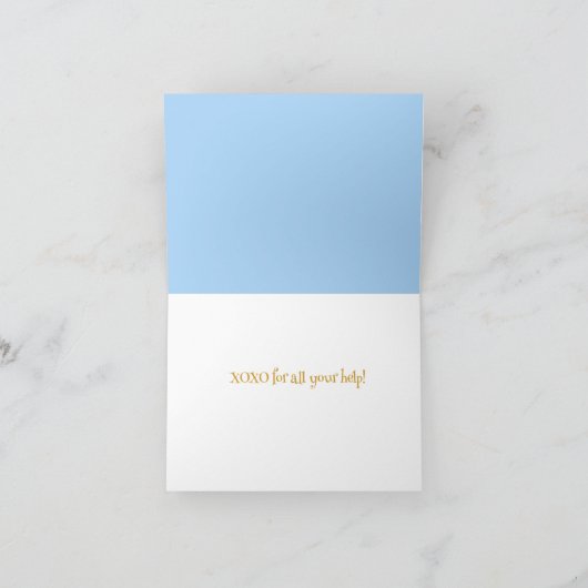 ブルーのデイジー 感謝を伝えるカード どんなシーンにも サンキューカード (内部)