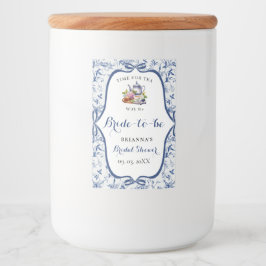 ブルーのトワルドジューイ ティーパーティー ブライダルシャワー フードラベル