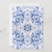 ブルーのトワルドジューイ ブライズシャワー 招待状 (裏面)