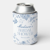 ブルーのトワルドジュー ヴィンテージ フラワー ブライダルシャワー 缶クーラー (缶裏面)