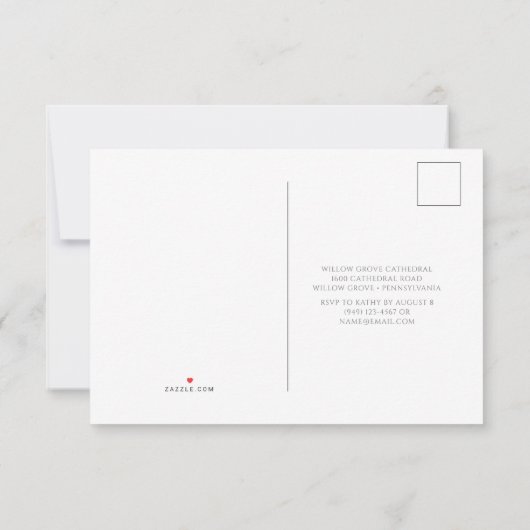 ブルーのトワール オーシャンをテーマにした結婚式の出欠確認 出欠カード (裏面)