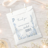 ブルーのトワール オーシャンテーマの ブライダルシャワーフェイバーバッグス フェイバーバッグ (クリップ留めされた状態)