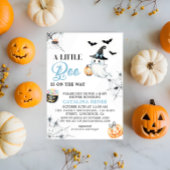 ブルーのハロウィンゴースト ベビーシャワー 招待状
