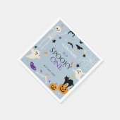 ブルーのハロウィン1歳の誕生日おばけ スタンダードカクテルナプキン (角)