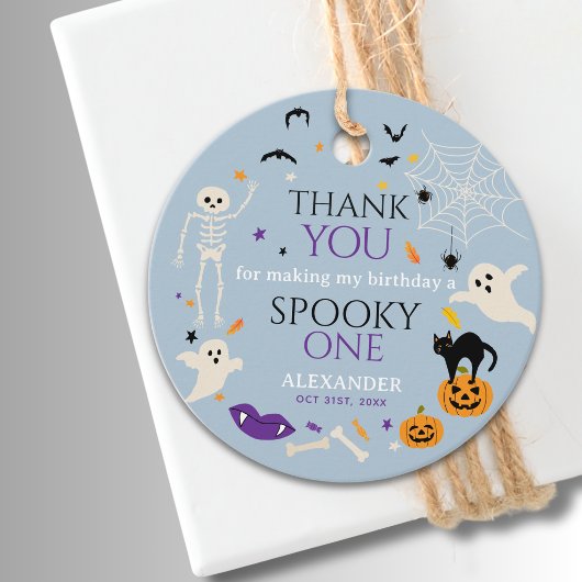 ブルーのハロウィン1歳の誕生日お礼 フェイバータグ