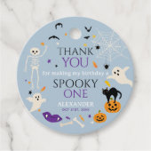 ブルーのハロウィン1歳の誕生日お礼 フェイバータグ (正面)