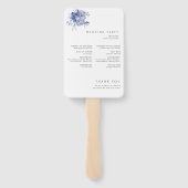 ブルーのバラなどを含む田舎風の花々 ハンドファン (裏面)