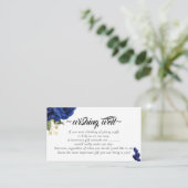 ブルーのバラ ウェディングのための願い事の井戸 エンクロージャーカード (スタンド正面)