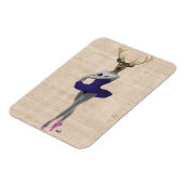 ブルーのバレエ鹿 マグネット (左側)