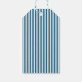 ブルーのバースデーケーキの落書き かわいい 家族の名前 ギフトタグ (裏面)