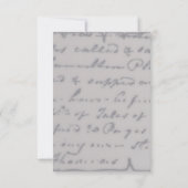 ブルーのパリジャン ブライダルシャワー 招待状 (裏面)