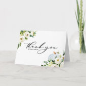 ブルーのパンプキンとグリーン 秋のベイビーシャワー サンキューカード (正面)