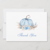 ブルーのパンプキン 感謝カード (正面)