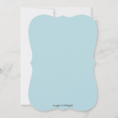 ブルーのヒゲクジラのシェブロン男子ベビーシャワー 招待状 (裏面)