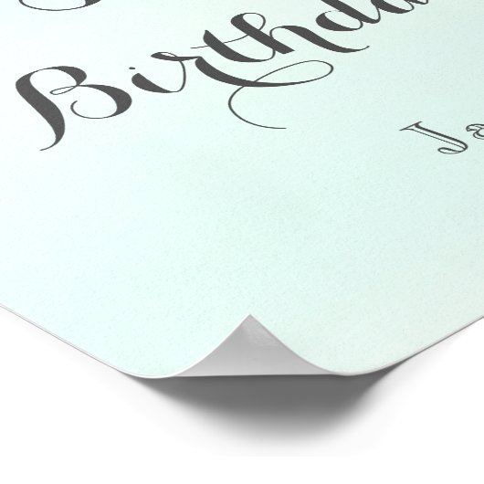 ブルーのヒトデ エレガント ビーチ ウェディングパーティ バナー ポスター (角)